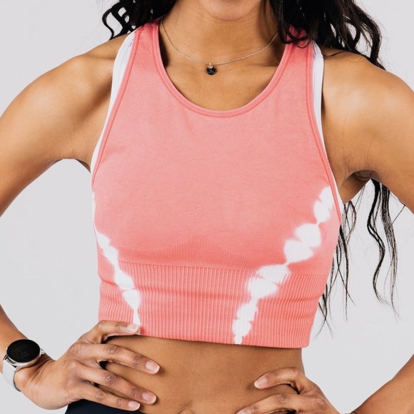 ZYIA Tops - Zyia Active Pink Hendrix Racer Back Halter Top XL
